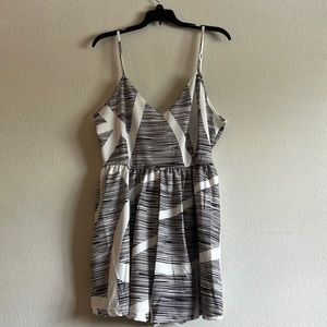 Dark gray and white romper